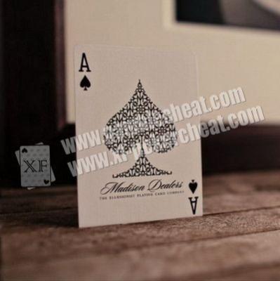 China Invisible Madison Dealers Luxury Paper Playing Cards Marked With Ink For Precision Lenses for sale