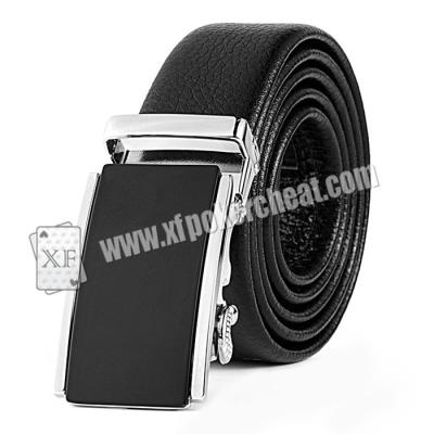 China Black Leather Belt Camera Poker Scanner For Invisible Bar Codes Marked Playing Cards for sale
