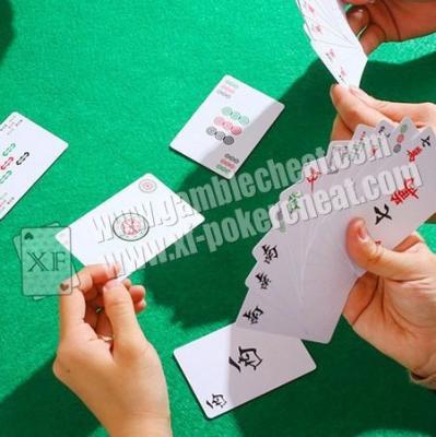 China Black And White PVC Paper Mahjong Invisible Playing Cards For Poker Analyzer for sale