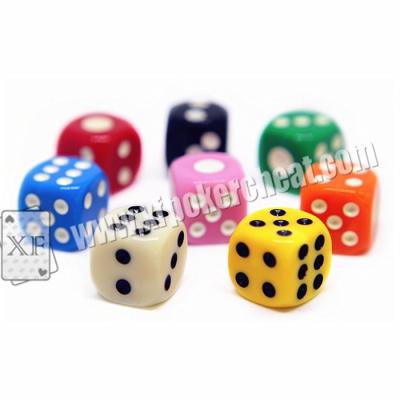 China Yellow / Red Gamble Cheat Dice 14mm 2 Players With Liquid Mercury for sale