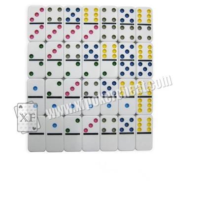China Colorful Point Marked Dominoes Invisible Playing Cards For UV Contact Lenses Gambling Device for sale