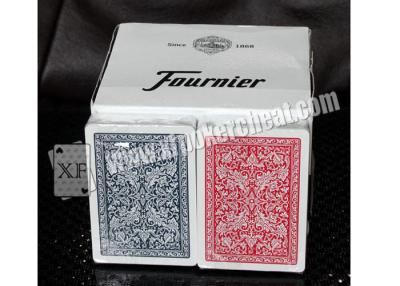 China Magic Gambling Props Fournier Plastic 2818 Red Blue Jumbo Face Playing Cards for sale