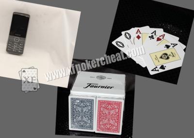 China Spain Fournier 2818  Plastic Marked Playing Poker Cards For  Analayzer  Red / Blue for sale
