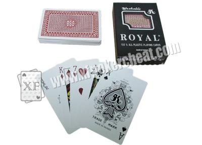 China Taiwan Royal Bone Plastic Poker Card For Gambling And Magic With 2 Regular Index for sale