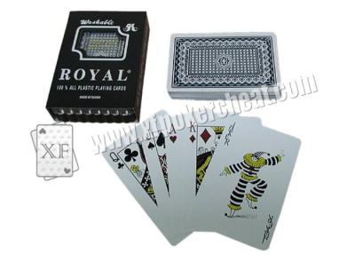 China Taiwan Royal Gambling Props Plastic Playing Cards Bridge Size Regular Size for sale