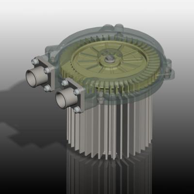 China Ventilador de ventilação de alta pressão de ar 28Kpa 24V para célula de combustível de 10KW à venda