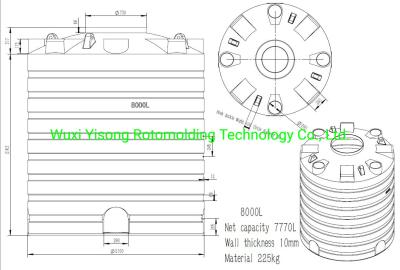 China 8000l Water Plastic Tank Mold Oem Rotomolding Products for sale