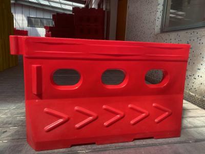 China Rotational Roto Moulded Products Road Barrier 1350x750mm 3 Holes for sale