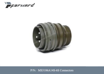 China 13A 6 Position Aviation Parts MS3106A14S-6S Connectors Current Rating 13A for sale