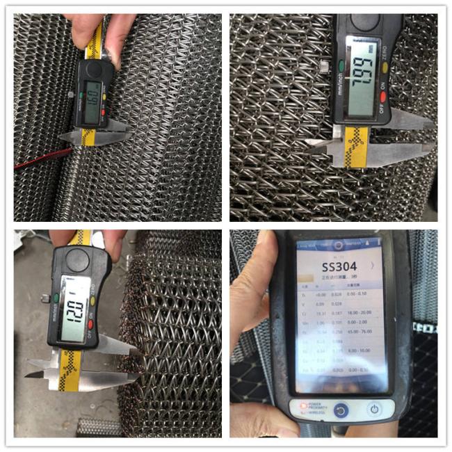 Corrosion and high temperature resistance 304 Stainless steel wire mesh ladder chain conveyor belt
