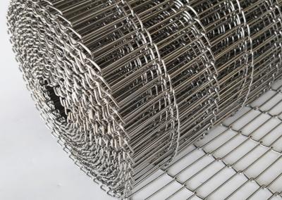 China 304 Stainless Steel Wire Mesh Chain Link Conveyor Belt For Chocolate Machine for sale