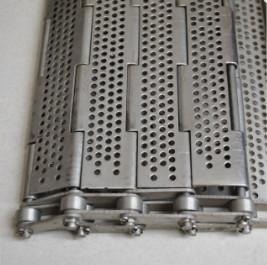 China High Load Stainless Steel Perforated Slatted Conveyor Belt Plate Chain for sale