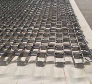 Chine 304 bandes de conveyeur d'acier inoxydable Flex Weave Square Wire Mesh à vendre