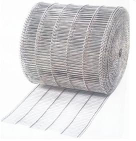 China Food industrial Flat Flex Wire Extruded Steel Mesh Conveyor Belt For Bread Baking for sale