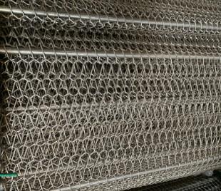 China 304 Stainless Steel Chain Link Wire Mesh Belt Roll For Cleaning Drying for sale