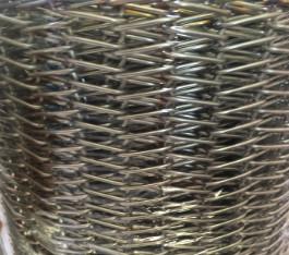 China Fio liso Diamond Mesh Steel Screen Conveyor Belt do elo de corrente à venda