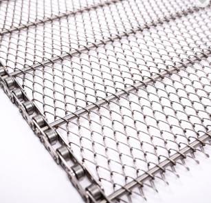 China High Temperature Resistance Chain Drive Flat Flex Belt Wire Mesh for Conveyor for sale