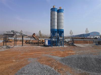 中国 50m3/h 97kw Concrete Batching Plant Fixed Ready Mixed Cement Mixer 販売のため