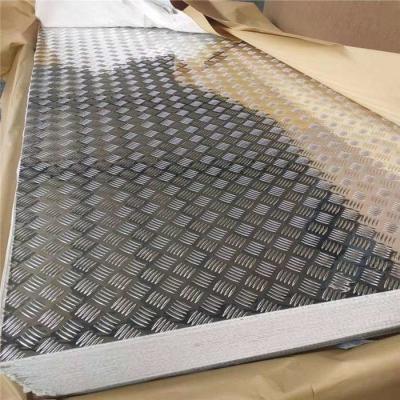 China PVC Coated 5 Bar Aluminum Tread Aluminum Checkered Plate 1200×2400mm for sale