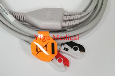 China 98ME01AB001 ECG Replacement Parts Three Lead Clamp Adult ECG Cable for sale