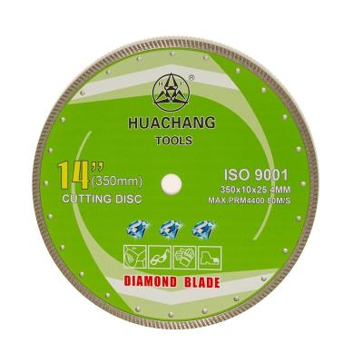 China o turbocompressor Diamond Blade 14 de 350mm em 25.4mm furados para o mármore do granito telha a imprensa quente à venda