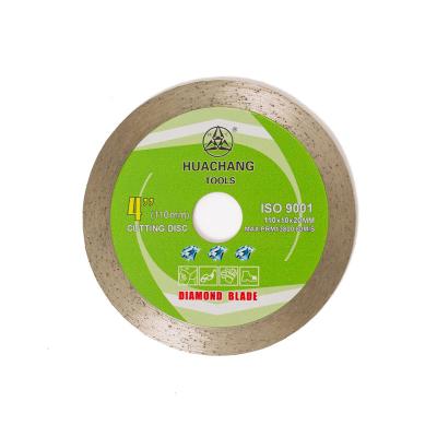 China 4.3inch 110×1.2/1.8×10×20mm Cold Press Continuous Rim Diamond Blade For Ceramic , Marble With Long Cutting Life for sale