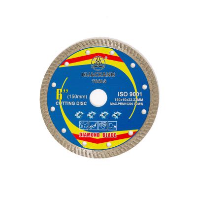 China Hot Press High Quality 6inch '150×1.4/2.4×10×22.23mm Porcelain Diamond Blade65Mn Steel Body With Long Cutting Life for sale