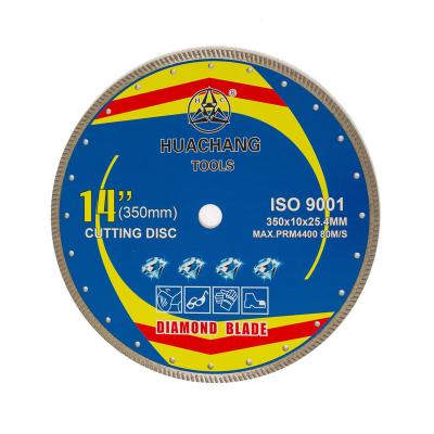China Hot Press 14inch '350×2.2/3.2×10×25.4mm High Quality Porcelain Diamond Blade65Mn Steel Body With Long Cutting Life for sale