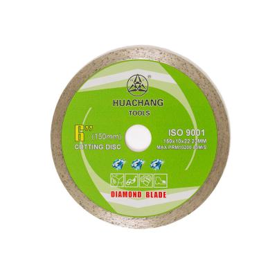 China Cold Press 6inch '150×1.4/2.0×10×22.23mm Continuous Rim Diamond Blade High Quality For General Purpose ,Ceramic , Marble for sale