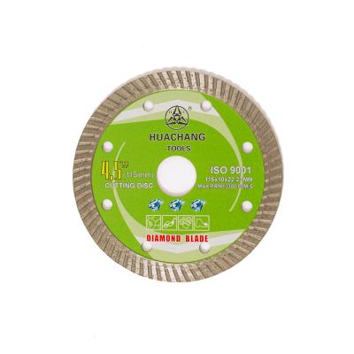 China Cold Press 4.5inch '115×1.2/2.0×10×22.23mm Turbo Diamond Blade For General Purpose , Ceramic , Marble And Concrete for sale