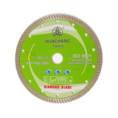 China Cold Press 7inch 180×1.6/2.6×10×22.23mm Turbo Diamond Blade For General Purpose , Ceramic , Marble And Concrete for sale