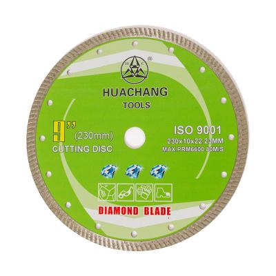 Chine 230x22.2 Turbo mince Diamond Blade For broyeur d'angle de 9 pouces pierre de 9 pouces coupant le disque à vendre