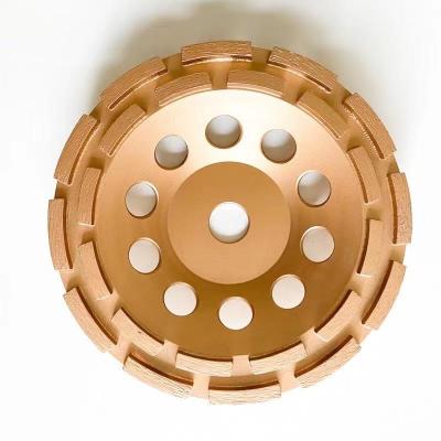 China 6 Inch 150mm Rigid Double Row Cup Grinding Wheel 6 Diamond Cup Wheel for sale