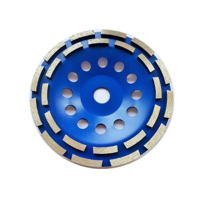 China 7 In. Single Row Double Row Diamond Cup Grinding Wheel 180mm Huachang Diamond Tools for sale