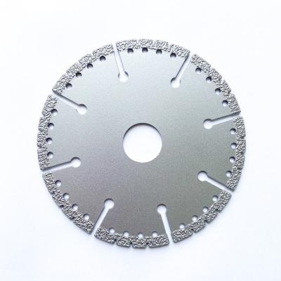 China 4.5inch 115×1.4/2.4×8×9T×22.23 Vacuum Brazed Diamond Grinding Cutting Disc High Quality For Stone Ceramic Plastic Marble for sale