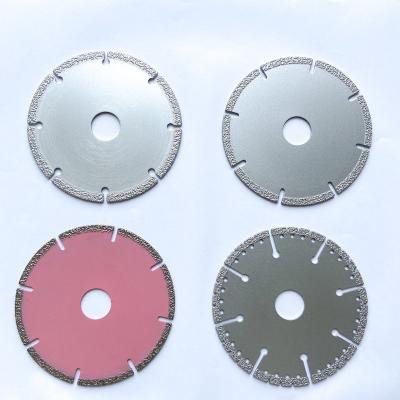 China High Quality 4.5inch 115×1.4/2.4×6×9T×22.23mmVacuum Brazed Diamond Grinding Cutting Disc for sale
