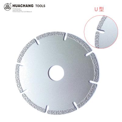 China 4.5inch 115×1.4/2.2×5×22.23×9T High Quality Vacuum Brazed Diamond Grinding Cutting Disc For Stone Ceramic Plastic Marble for sale