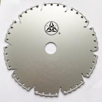 China High Quality 5inch 125×1.4/2.4×8×9T×22.23mm Vacuum Brazed Diamond Grinding Cutting Disc For Stone Ceramic Plastic Marble for sale