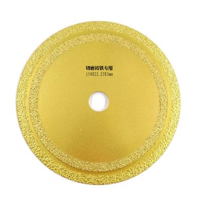 China 150×1.6×10×22.23mm Vacuum Brazed Diamond Saw Blade For Cutting Cast Iron Marble Metal Stainless Steel Fire Emergency for sale
