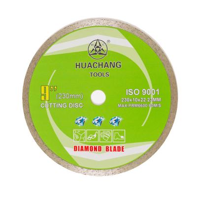 China high quality 9inch Cold Press 230×1.8/2.6×10×22.23mm Continuous Rim Diamond Blade For General Purpose ,Ceramic , Marble for sale