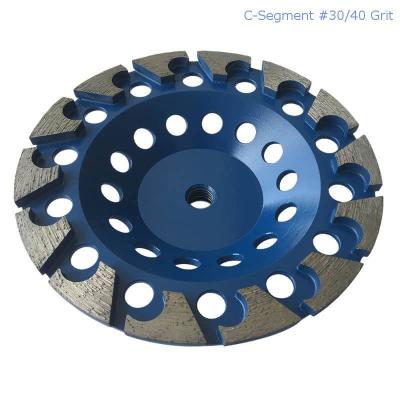 China 7 disco de moedura concreto segmentado polegada da roda de moedura 180mm do copo do turbocompressor à venda