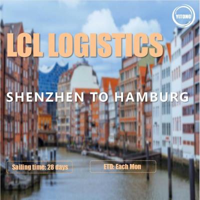 China Shenzhen To Hamburg LCL International Shipping Forwarder  CIF DDU Trade Term for sale