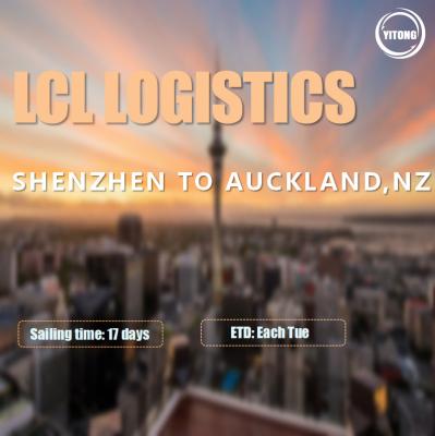 China Shenzhen To Auckland New Zealand LCL International Shipping With Warehousing Service for sale