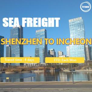 China 20GP 40GP 40HQ International Sea Freight Service Shenzhen To Incheon South Korea for sale