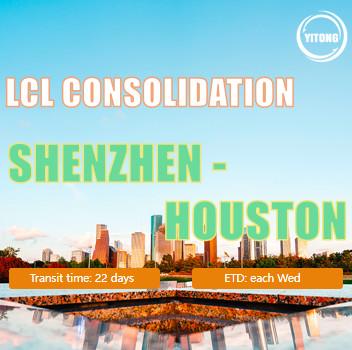 China 20-25 Days LCL International Shipping From Shenzhen To Houston Competitive Rate for sale