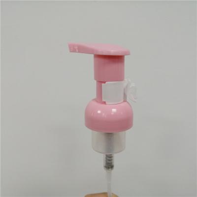 China Clip Type 30 410 3.5cc Foaming Soap Dispenser Pump Pink Color for sale