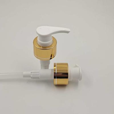 China Leak Resistant 28mm 3ml/T Hand Wash Bottle Pump Gold And Silver for sale