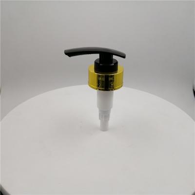 China SGS Approval 33/410 Hand Wash Bottle Pump , Liquid Sanitizer Pump With Gold Closure for sale