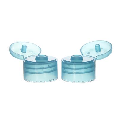 China Blue Smooth Closure 28mm Flip Top Bottle Caps For Empty Bottle for sale