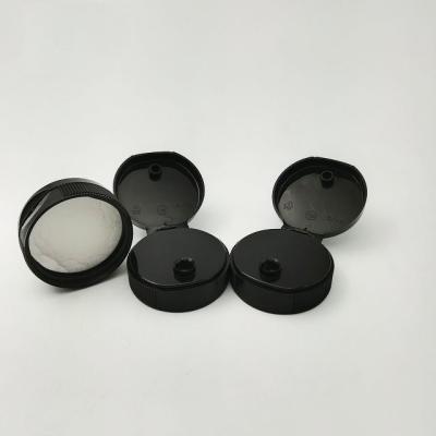 China Multi Use Black Color Non Spill Flip Top Cap 28mm For Empty Bottle for sale